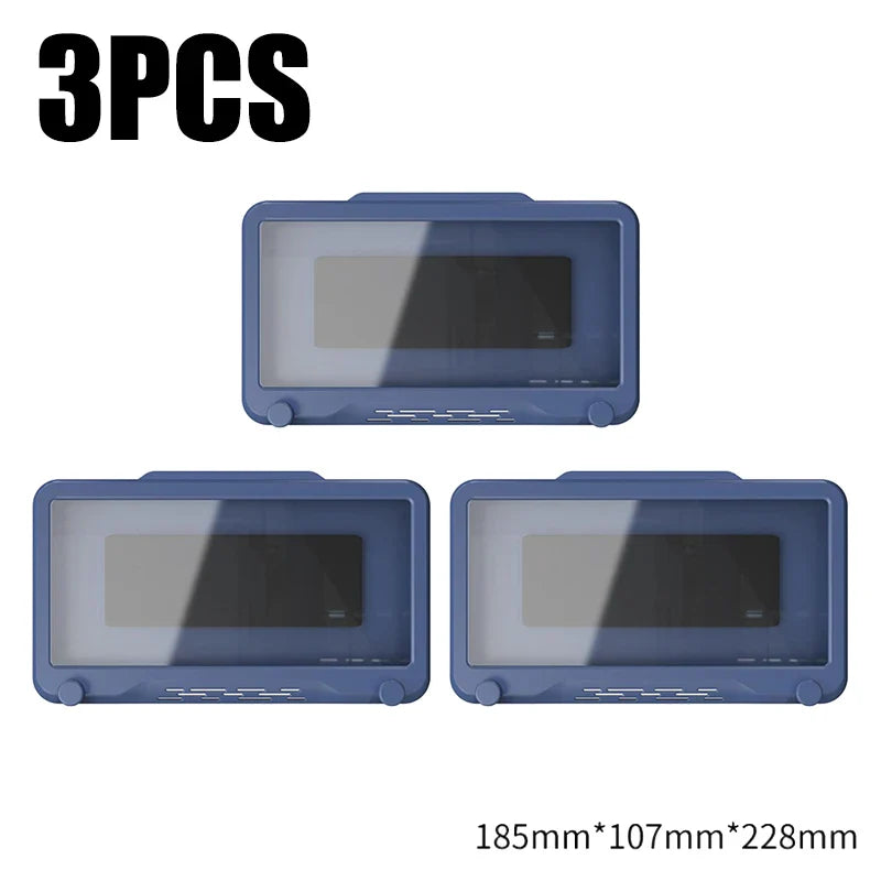 Phone Holder Bathroom Waterproof Home Wall Phone Case Stand Box Self-adhesive Touch Screen Phone Shell Shower Sealing Storage