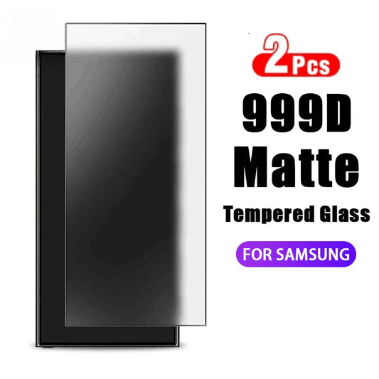 2Pcs Matte Tempered Glass For Samsung Galaxy S24 S25 Ultra Screen Protector For Samsung S23 S22 S21 Plus S24 FE Protective Film