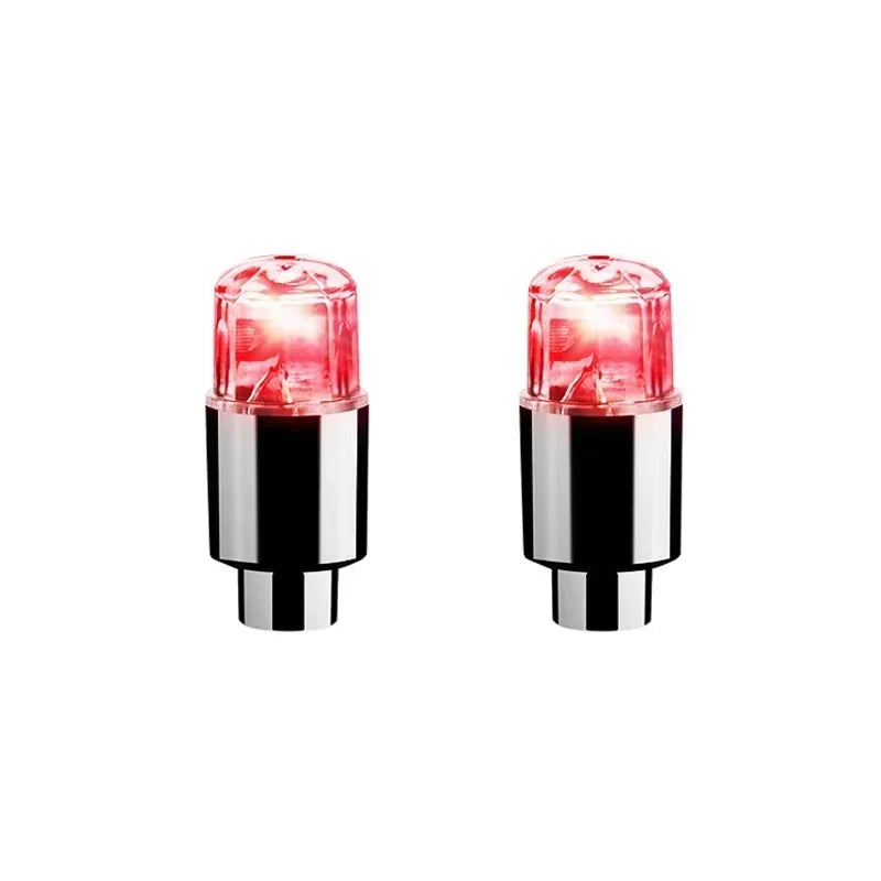 2/4/8Pcs Colorful LED Wheel Lights Car Tire Valve Caps Neon Light Universal Motorcycle Bicycle Valve Cover Auto Accessories