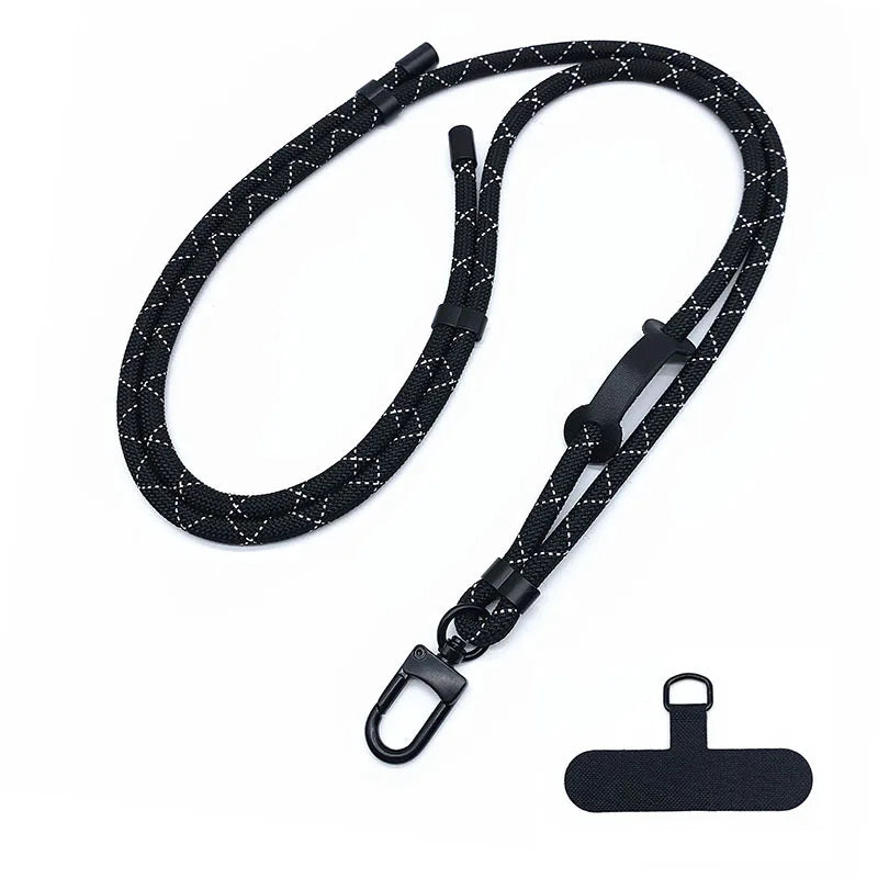 120-150cm Crossbody Phone Lanyard Anti-Loss Adjustable Nylon Strap For Sport Travel Lightweight Durable Cellphone Neck Strap