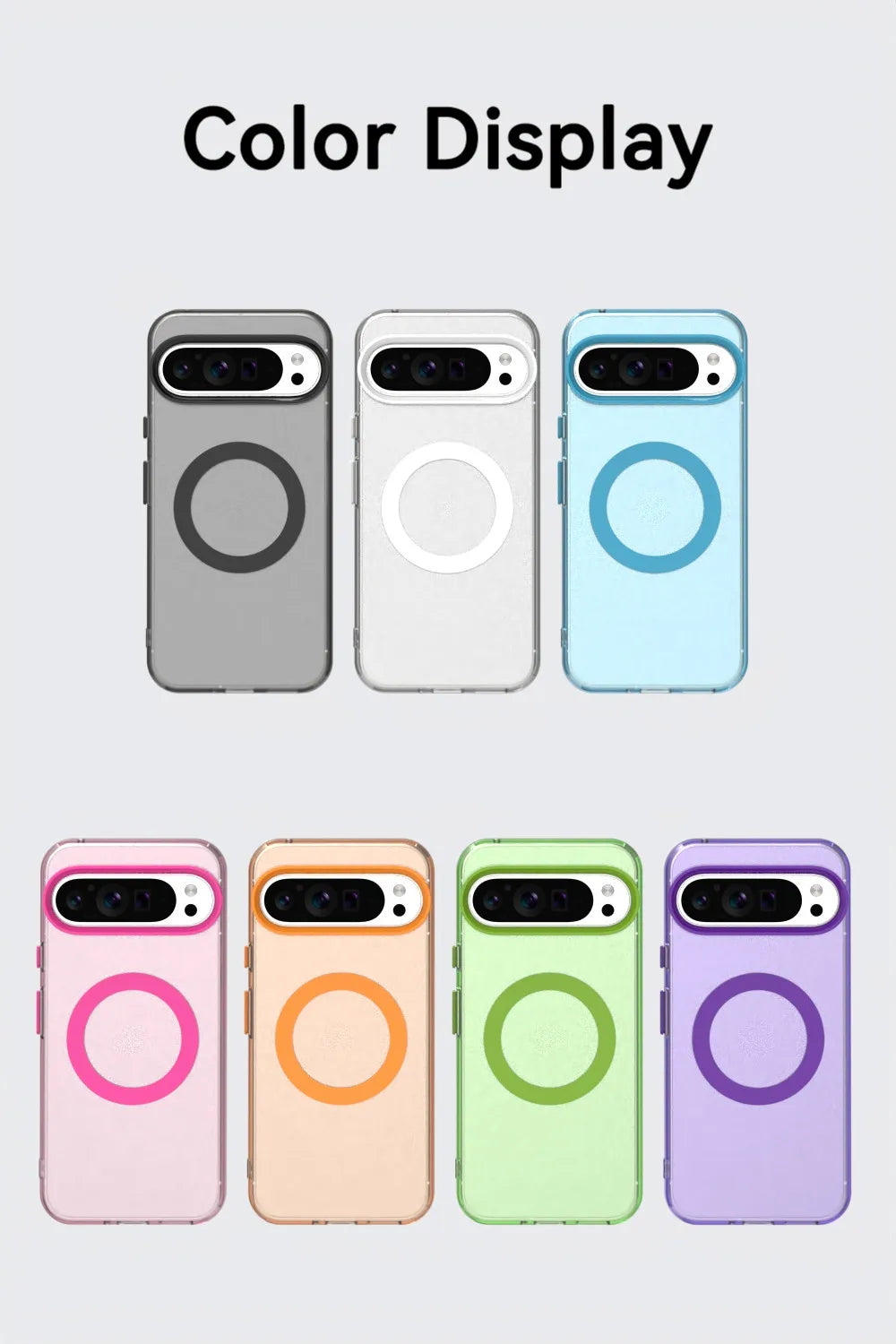 Matte Clear Magnetic Wireless Charge Armor Magsafe Case For Google Pixel 10 9 8 Pro XL 8A Military Shockproof Candy Color Cover