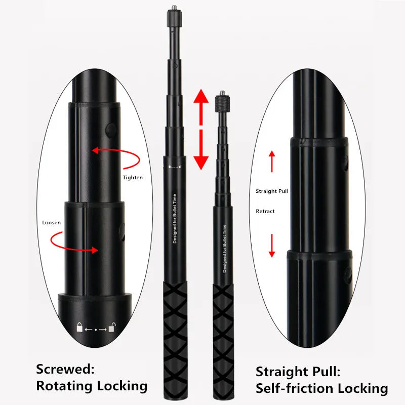 Invisible Selfie Stick for Insta360 X3 X2 Selfie Stick Bullet Time Bundle Handle for Insta360 X4 Panoramic Camera Accessorie DJI