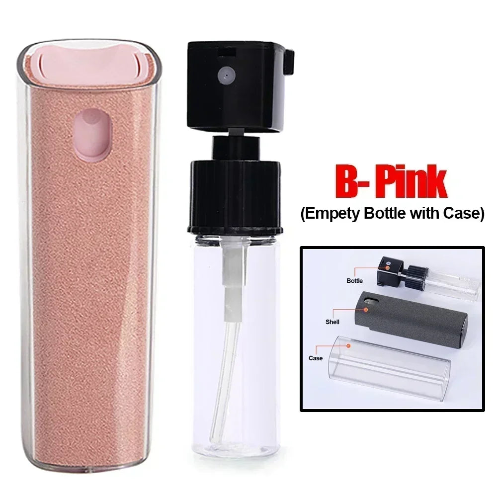 Microfiber Screen Cleaner Spray Bottle Mobile Phone Tablet Laptop Display Screen Cleaning Wipe Press Spray Bottle Without Liquid