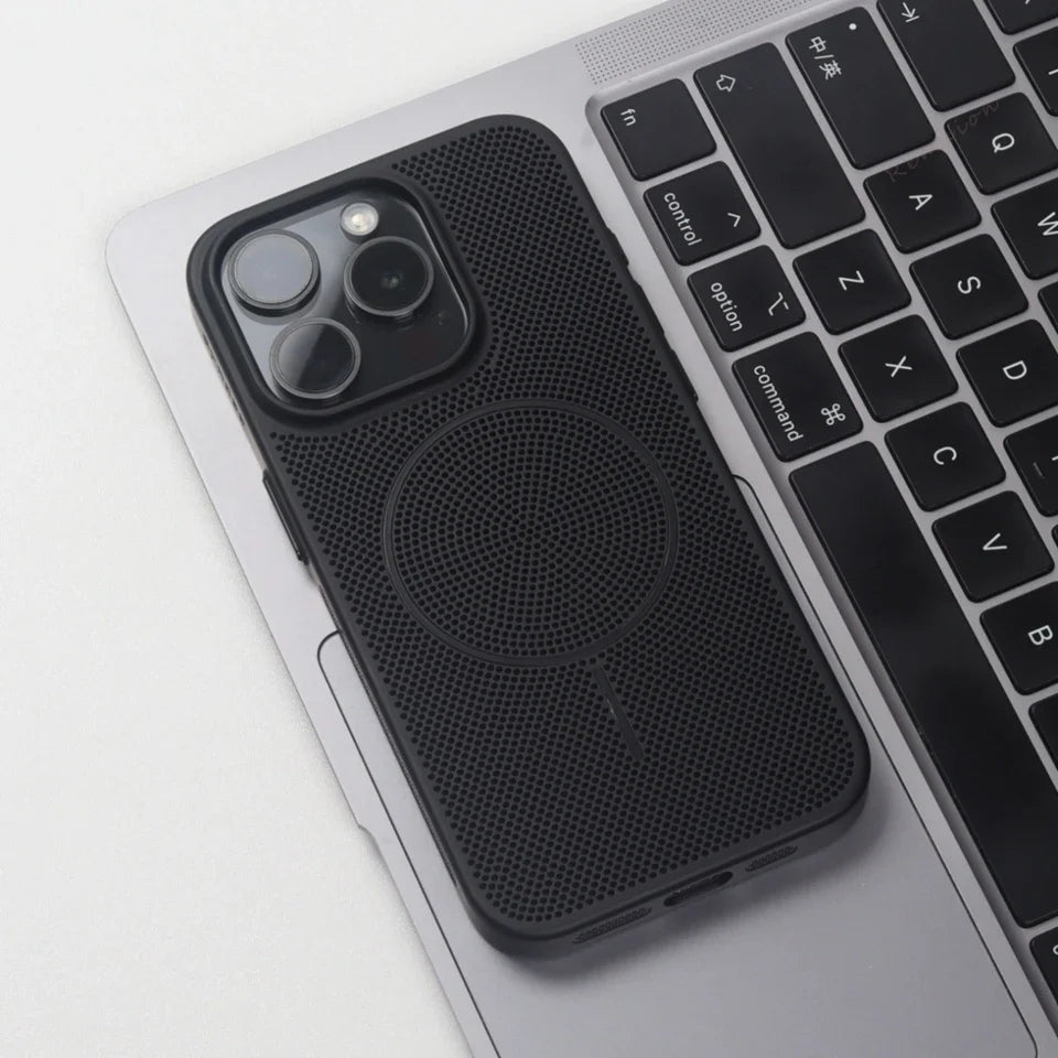 Cute Magnetic Heat Dissipation Phone Case for iPhone 14 15 16 Plus 11 12 13 16 Pro Max Matte Magsafe Charging Shockproof Cover