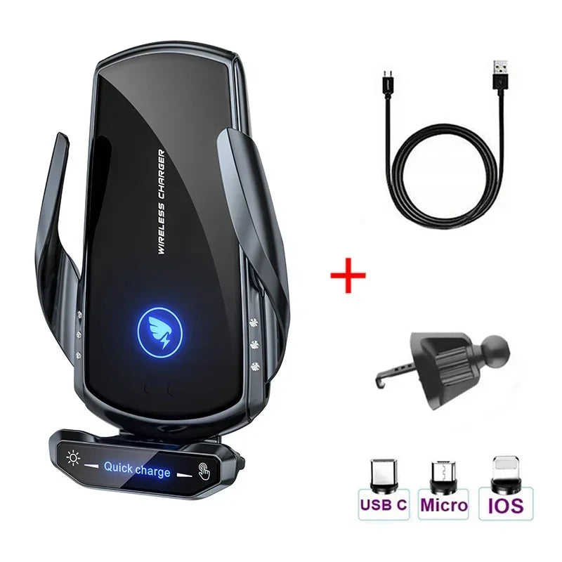 100W Wireless Car Charger Magnetic Car Phone Holder For iPhone 11 12 13 14 15 Pro Xiaomi Samsung Fast Charging Wireless Chargers