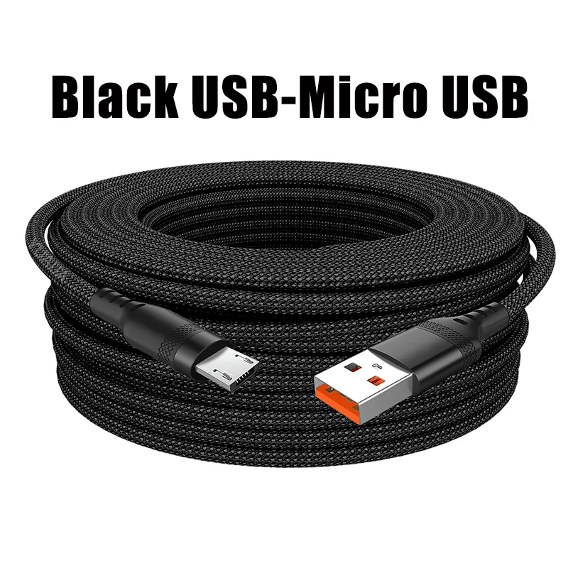 6A USB TYPE C/Micro USB Fast Charge Cable 3m 5 Meters USB C Android Extend Charging Cable for Huawei Samsung Xiaomi OPPO OnePlus