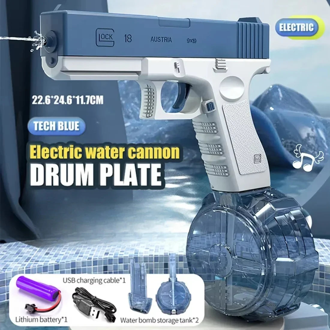 Electric Water Gun Toys Bursts Children's High-pressure Strong Charging Energy Water Automatic Water Spray Children's Toy Guns