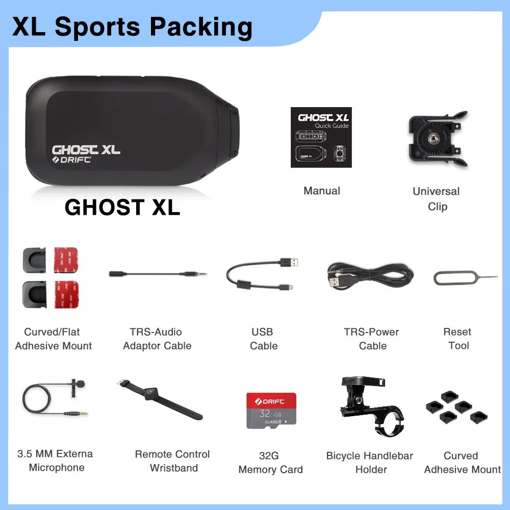 Drift Ghost XL IPX7 Waterproof Action Camera Sport 1080P WiFi Video Cam For Motorcycle Bicycle Helmet Camcorder Sports Camera