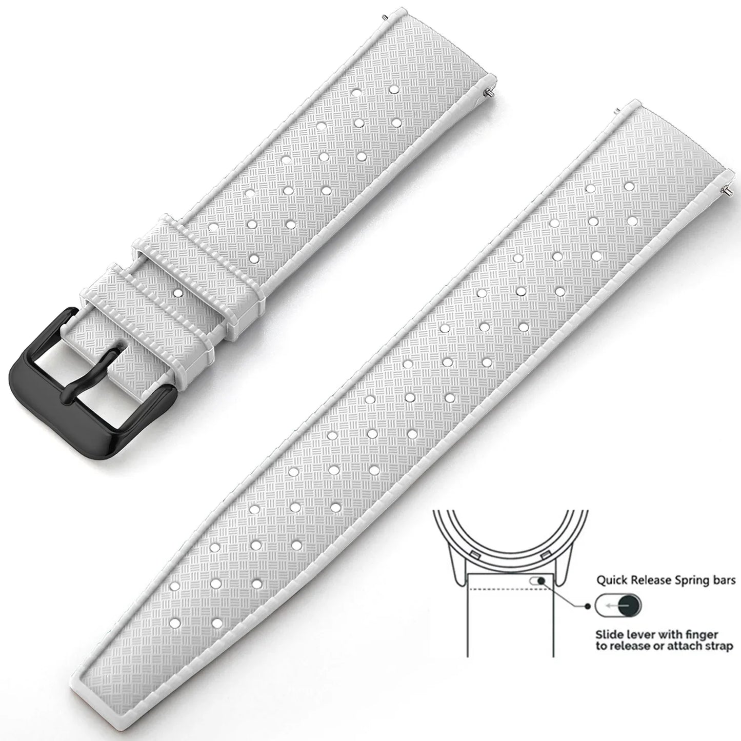 Tropical Silicone Watch Band Quick Release Watch Band 18mm 20mm 22mm Rubber Tropic Smart Watch Strap for Oris Seiko Citizen