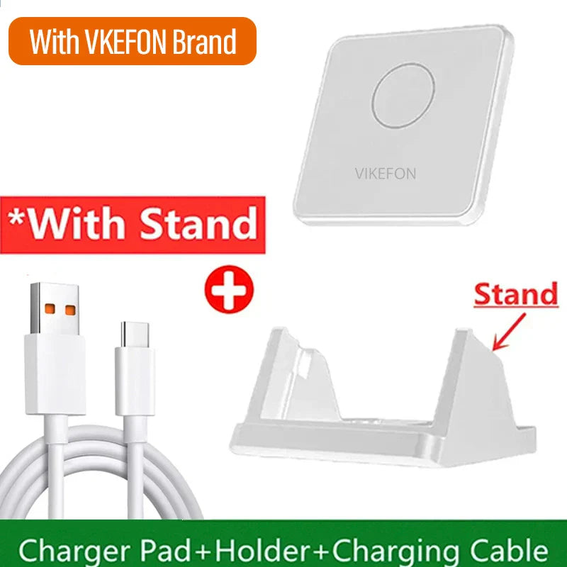30W Wireless Charger Pad Stand Desktop Ultra-thin Mobile Phone Fast Charging Dock Station For iPhone 15 14 13 12 Samsung Xiaomi