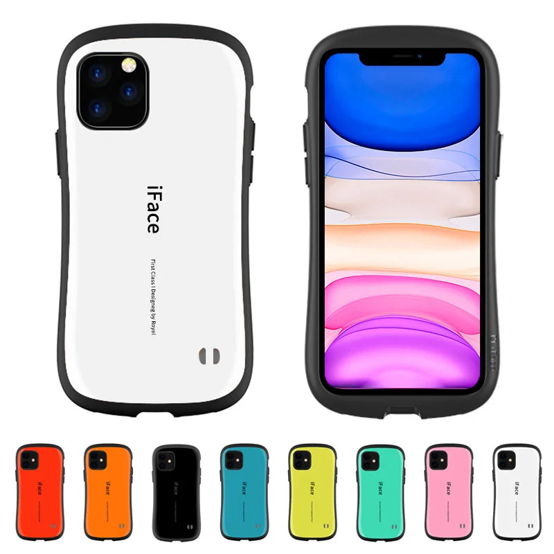 Bumper Shockproof Color iFace Case For iphone 16 15 14 13 12 11 pro Anti-falling hard Cover For iPhone X XR XS Max 7 8 SE 2 Capa