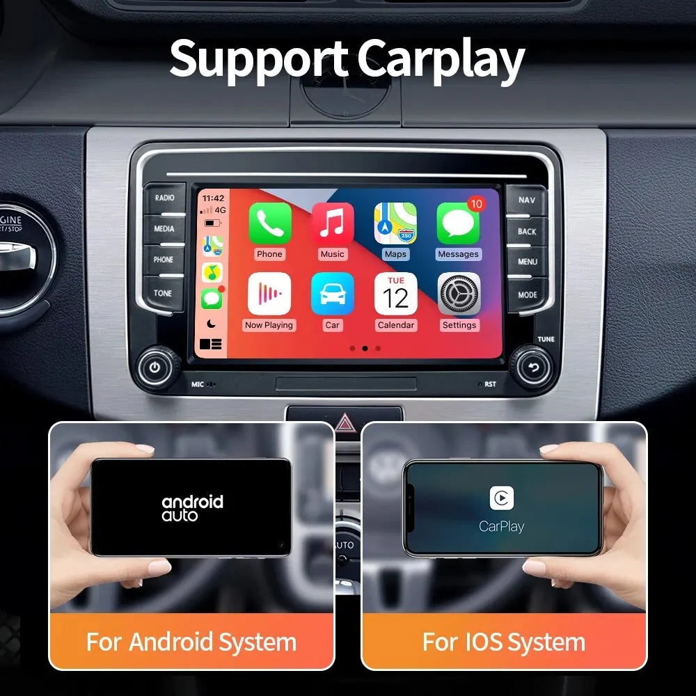 GRANDnavi Android13 Car Radio GPS For VW Volkswagen Skoda Octavia Golf 5 6 Touran Passat B6 Polo Jetta 2Din Multimedia Player