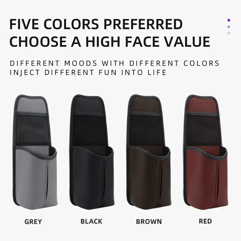 SEAMETAL Car Seat Side Storage Bag Hanging Auto Seat Organizer Tissue Holder Universal Mesh Storage Pocket for Phone Bottle
