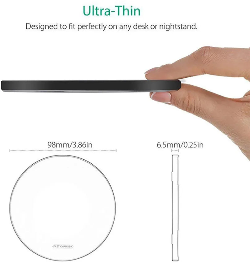 30W Wireless Charger Pad for iPhone 15 14 13 12 Pro Max X Samsung Xiaomi Phone Qi Chargers Induction Fast Charging Dock Station