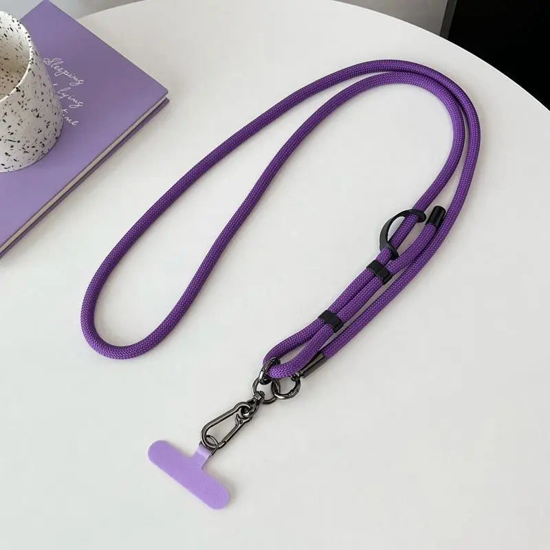 120-150cm Crossbody Phone Lanyard Anti-Loss Adjustable Nylon Strap For Sport Travel Lightweight Durable Cellphone Neck Strap