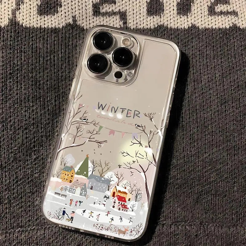 The Beautiful Snow Winter Phone Case For Samsung Galaxy A16 A55 A35 A15 A53 A14 A54 S22 S23 S24 S25Ultra FE Christmas Tree Cover