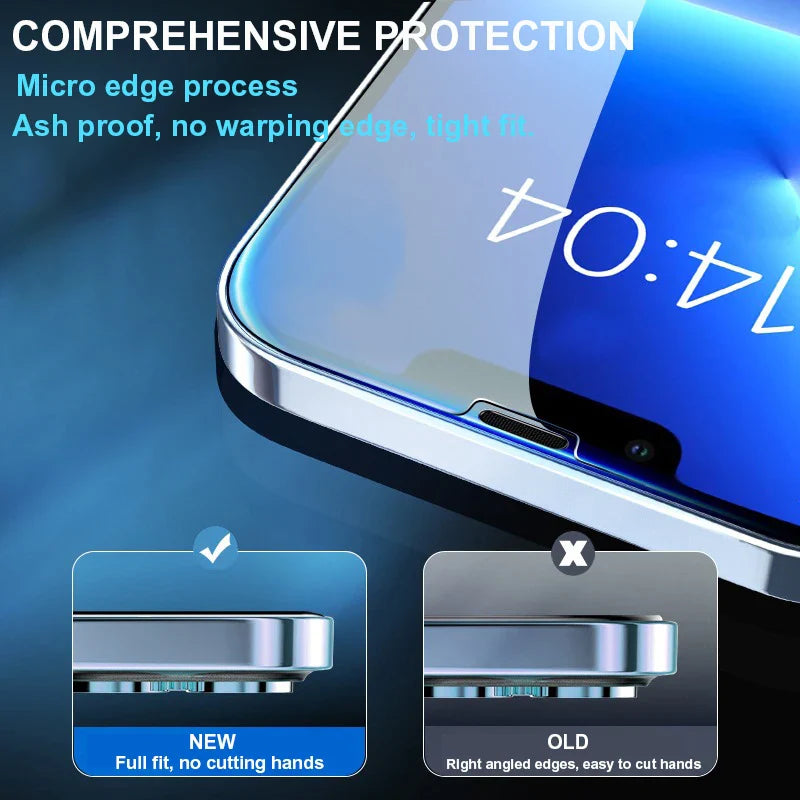 5pcs Tempered Glass for iPhone 17 16 15 14 13 12 Pro Max Screen Protector for iPhone 12Mini 13Mini 14 Plus 14Pro Glass 16Pro Max