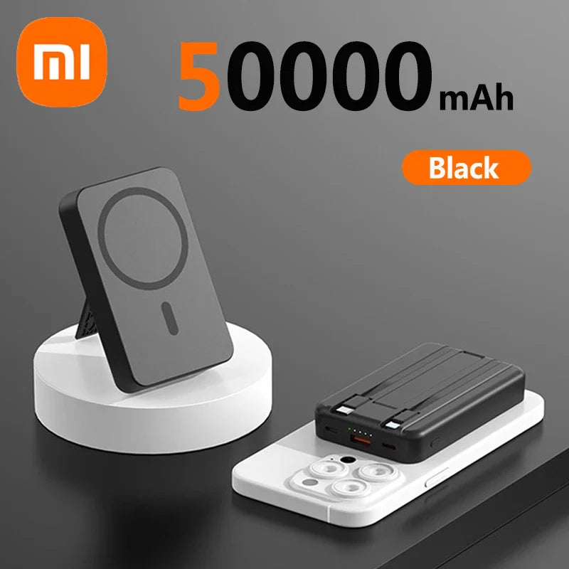 Xiaomi 100000mAh Power Bank Magnetic Wireless Fast Charging External Battery Pack Type-C Powerbank For IPhone16 Xiaomi SAMSUNG