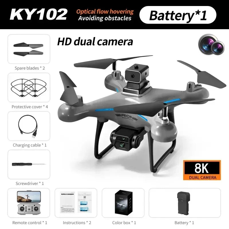 GISAEV Ky102 Drone 8k Profesional Dual-camera Aerial Photography 360 Obstacle Avoidance Optical Flow Four-axis Rc UAV 10000m