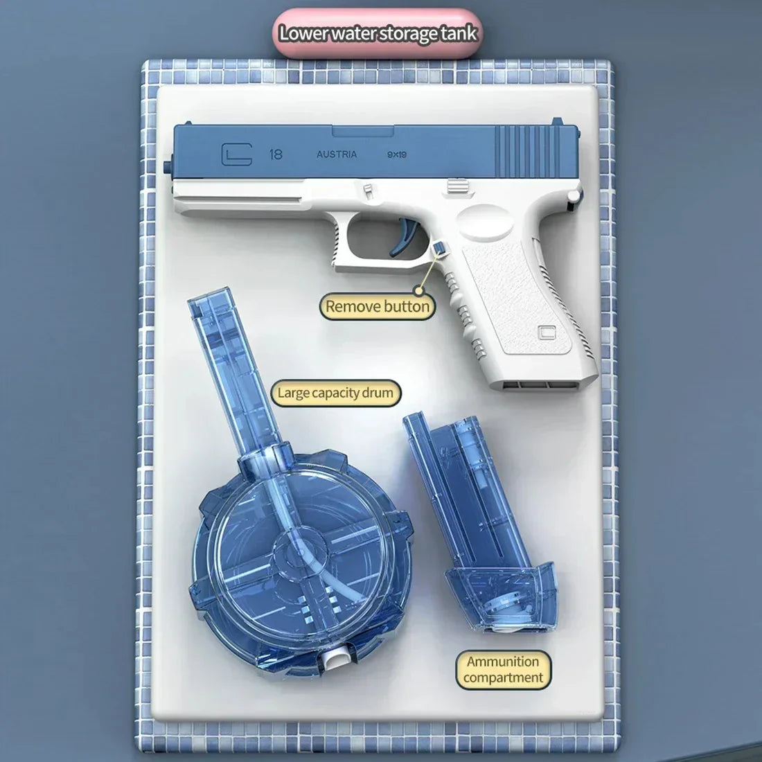 Electric Water Gun Toys Bursts Children's High-pressure Strong Charging Energy Water Automatic Water Spray Children's Toy Guns