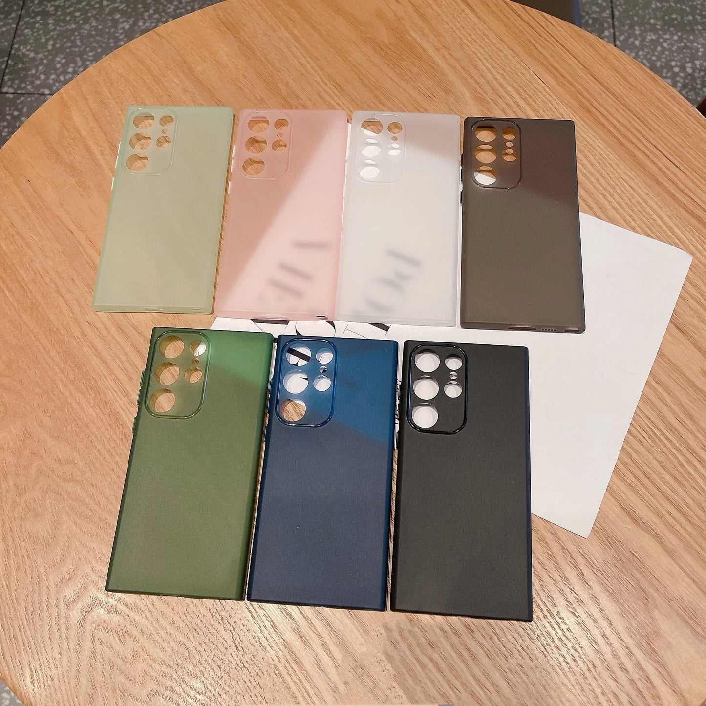 Thin Matte Shockproof Case For Samsung Galaxy S24 S23 S22 Ultra S21 Plus FE A52 A53 A73 A72 A32 A14 A54 Note 20 Ultra TPU Cover