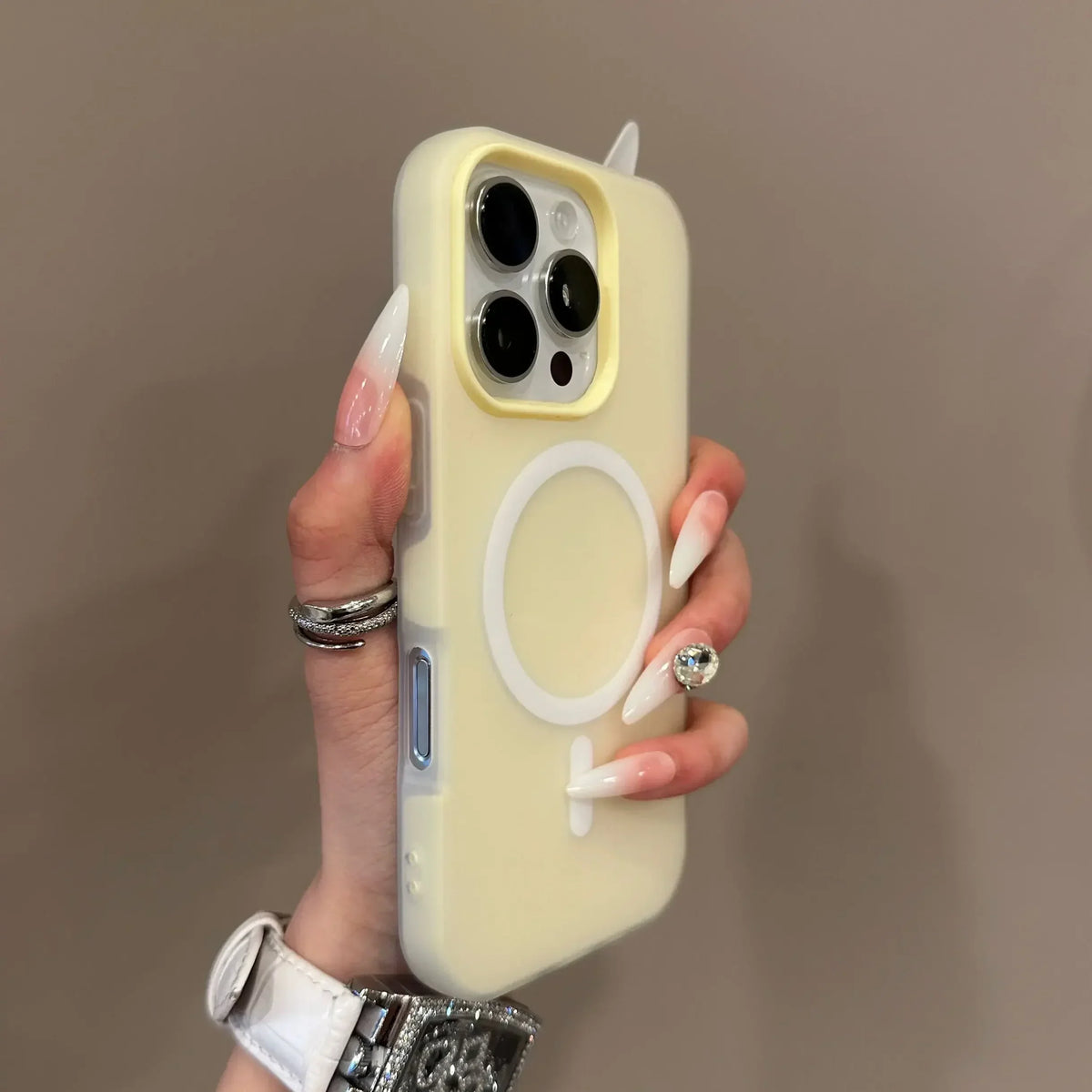 Luxury Candy Color 2 IN 1 Magsafe Case for iPhone 16 15 14 13 12 17 Pro Max Plus Magnetic Wireless Charge Clear Matte Soft Cover