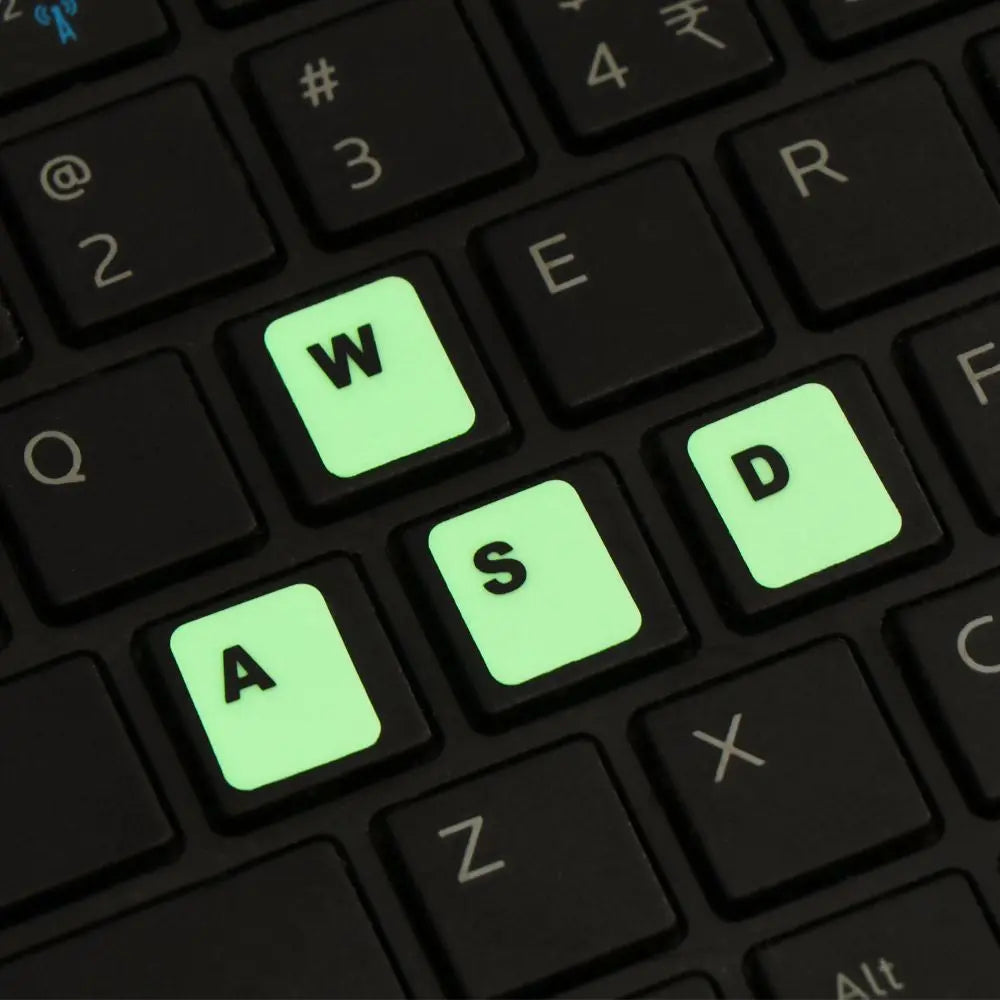 Spanish,Russian,Arabic,French,English etc Language Fluorescent Keyboard Stickers Luminous Waterproof Keyboard Protective Film