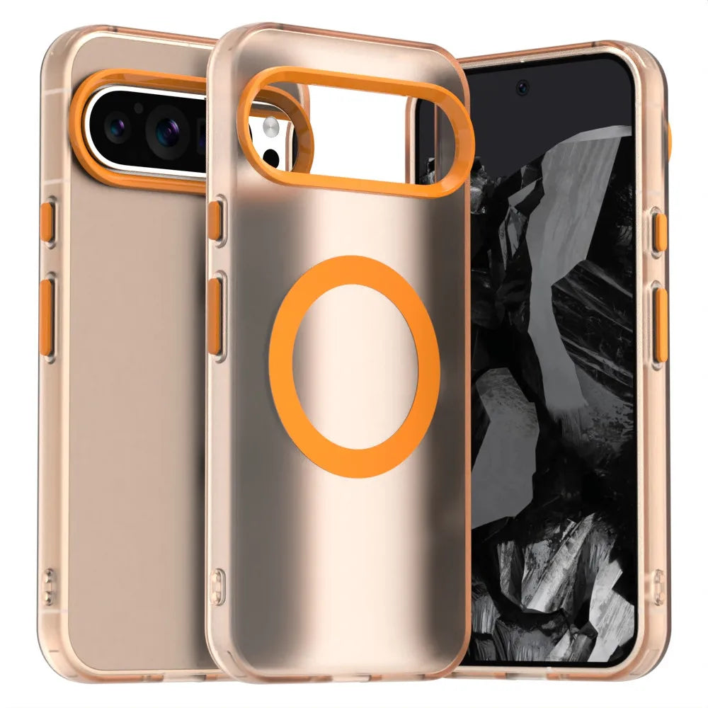 Matte Clear Magnetic Wireless Charge Armor Magsafe Case For Google Pixel 10 9 8 Pro XL 8A Military Shockproof Candy Color Cover