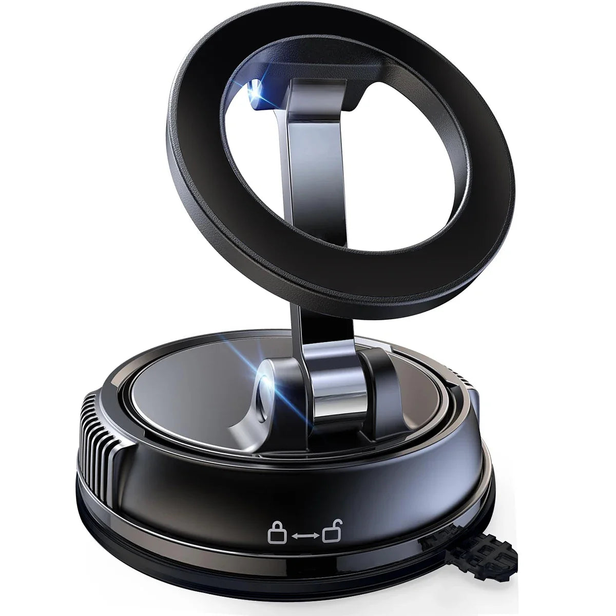 Super Strong N52 Magnetic Phone Holder, Upgraded ABS, 360° Rotatable And Foldable Design, with a Vacuum Suction Cup - Perfect fo