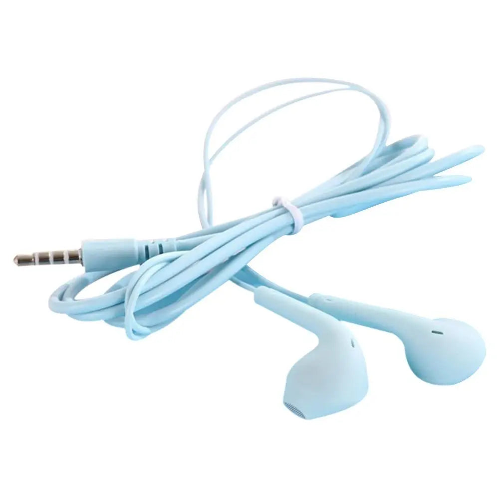 New Universal 3.5mm Stereo In-Ear Headphones Sport Music Earbud Wired Headset Earphones with Mic for Xiaomi Huawei Samsung