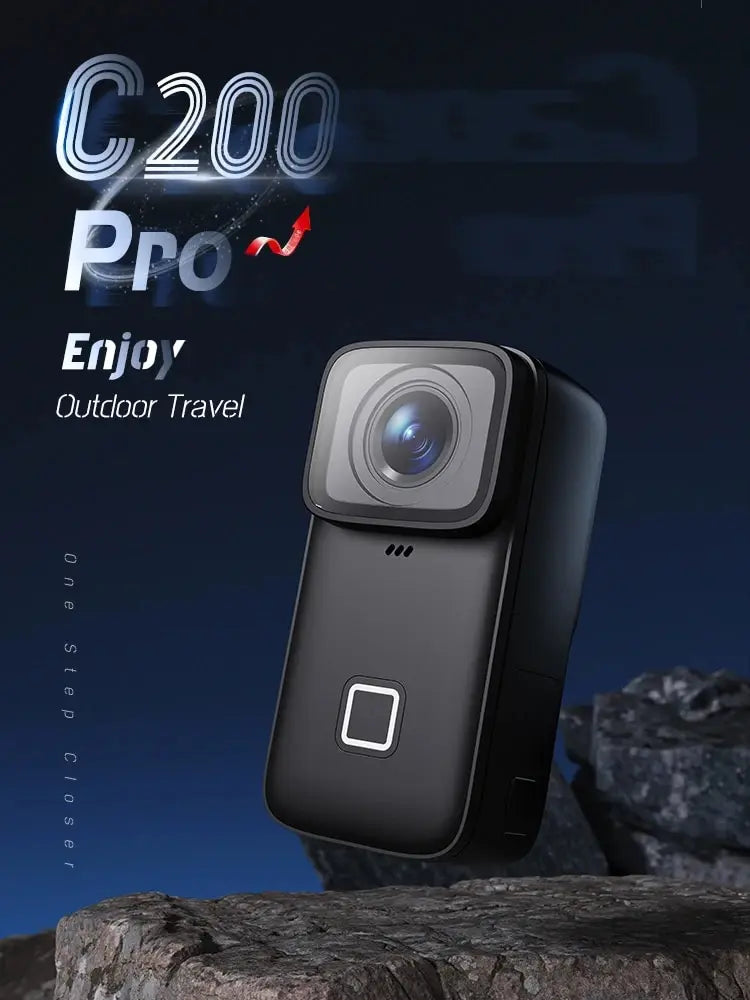 SJCAM C200 Pro 4K Action Camera with Portable Body 5M Body Waterproof FHD 6-Axis GYRO Video Body 5G WiFi Night Vision Sports DV