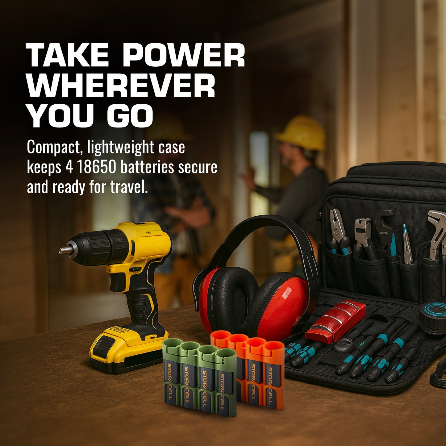 18650 Battery Caddy (Military Green)