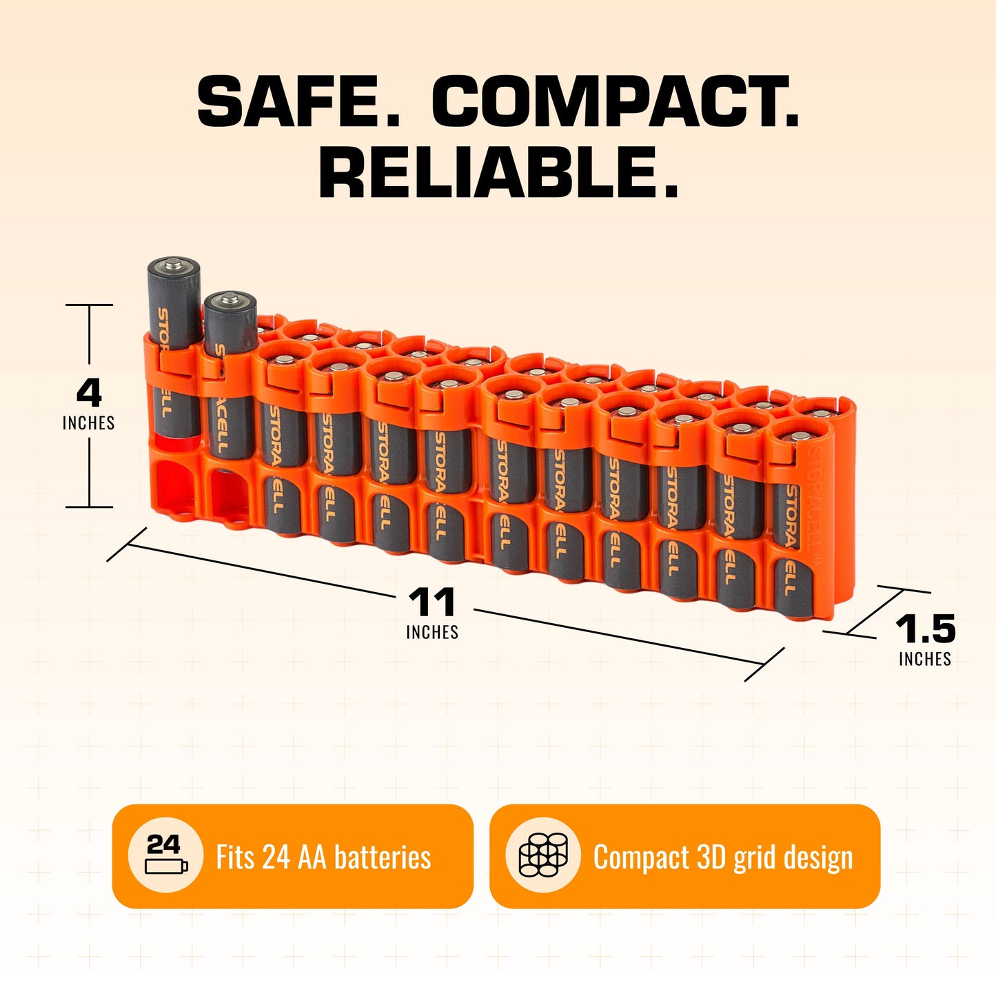 24 AA Pack Battery Caddy (Orange)