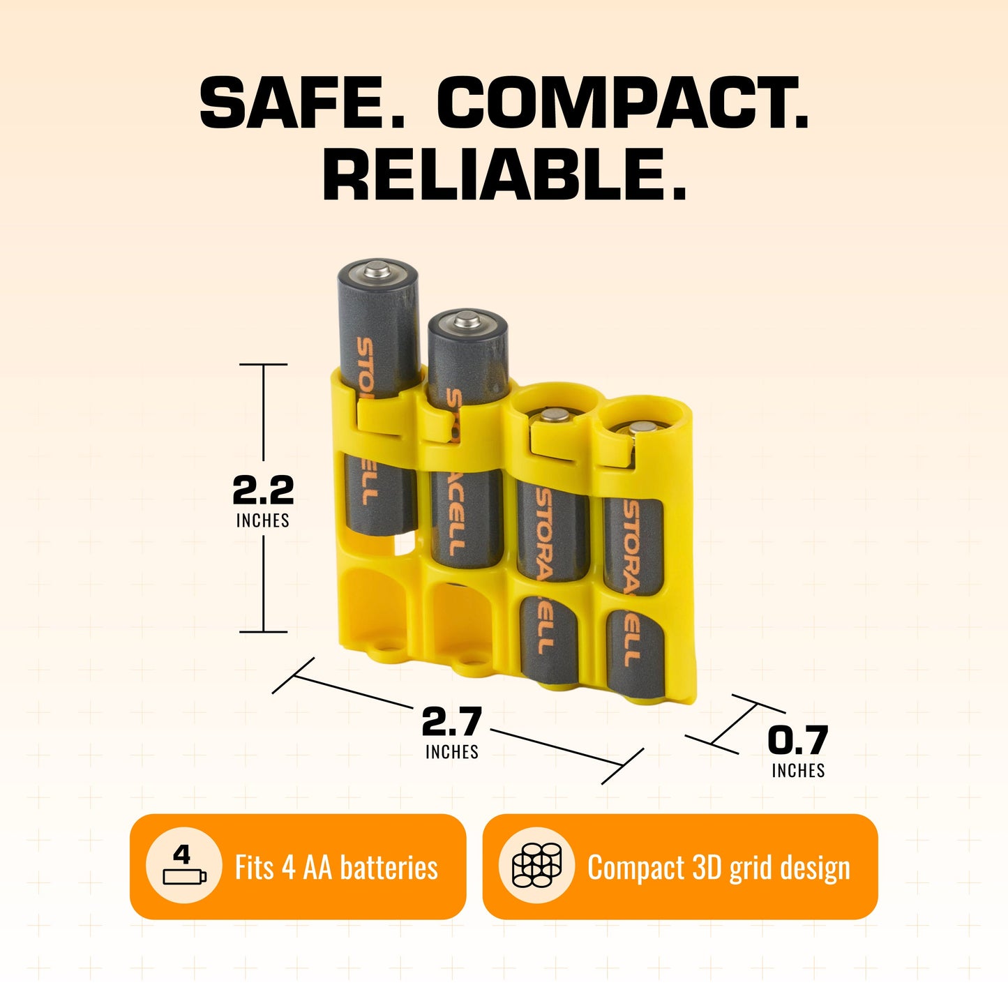 Slim Line AA 4 Pack (Yellow)