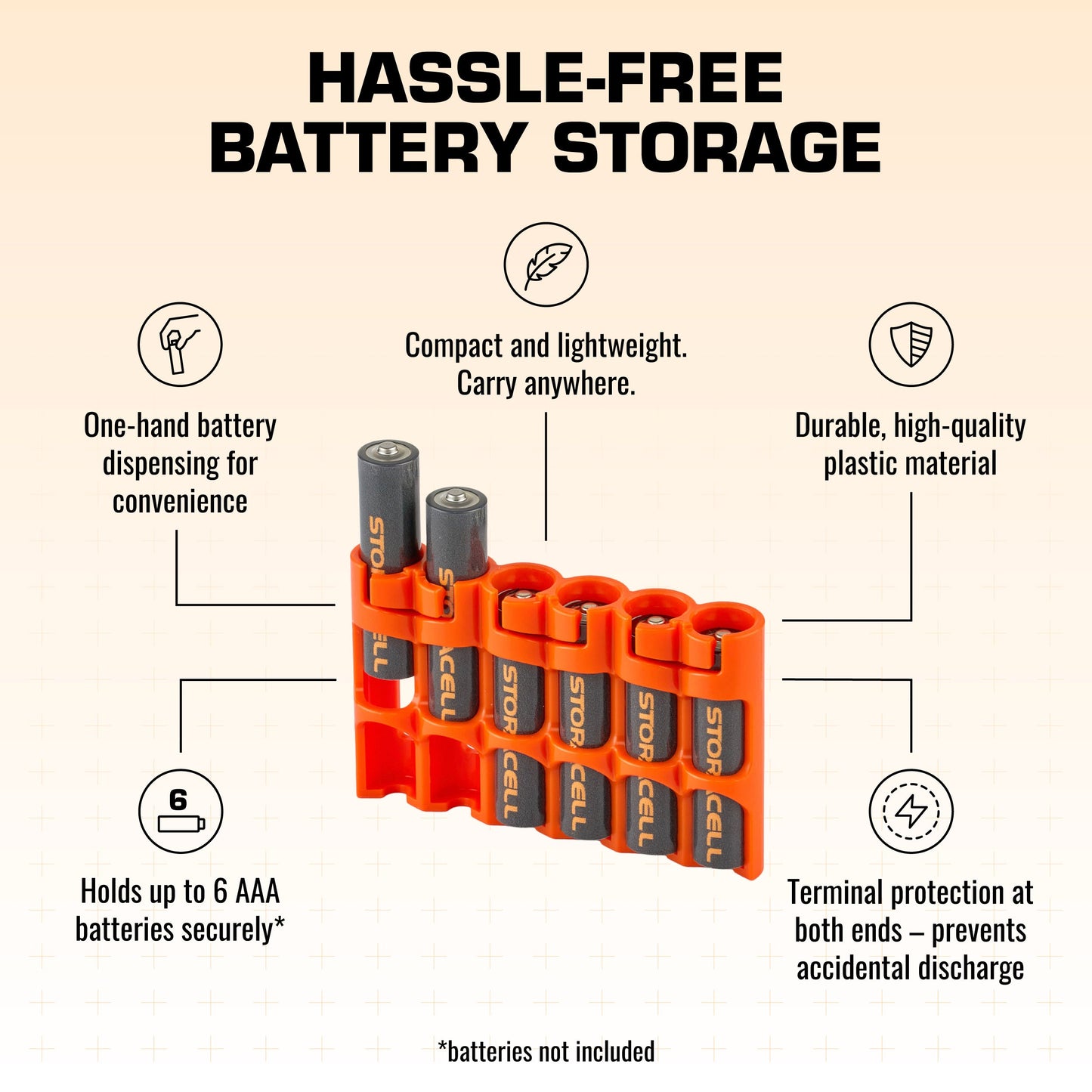 Slim Line AAA 6 Pack (Orange)