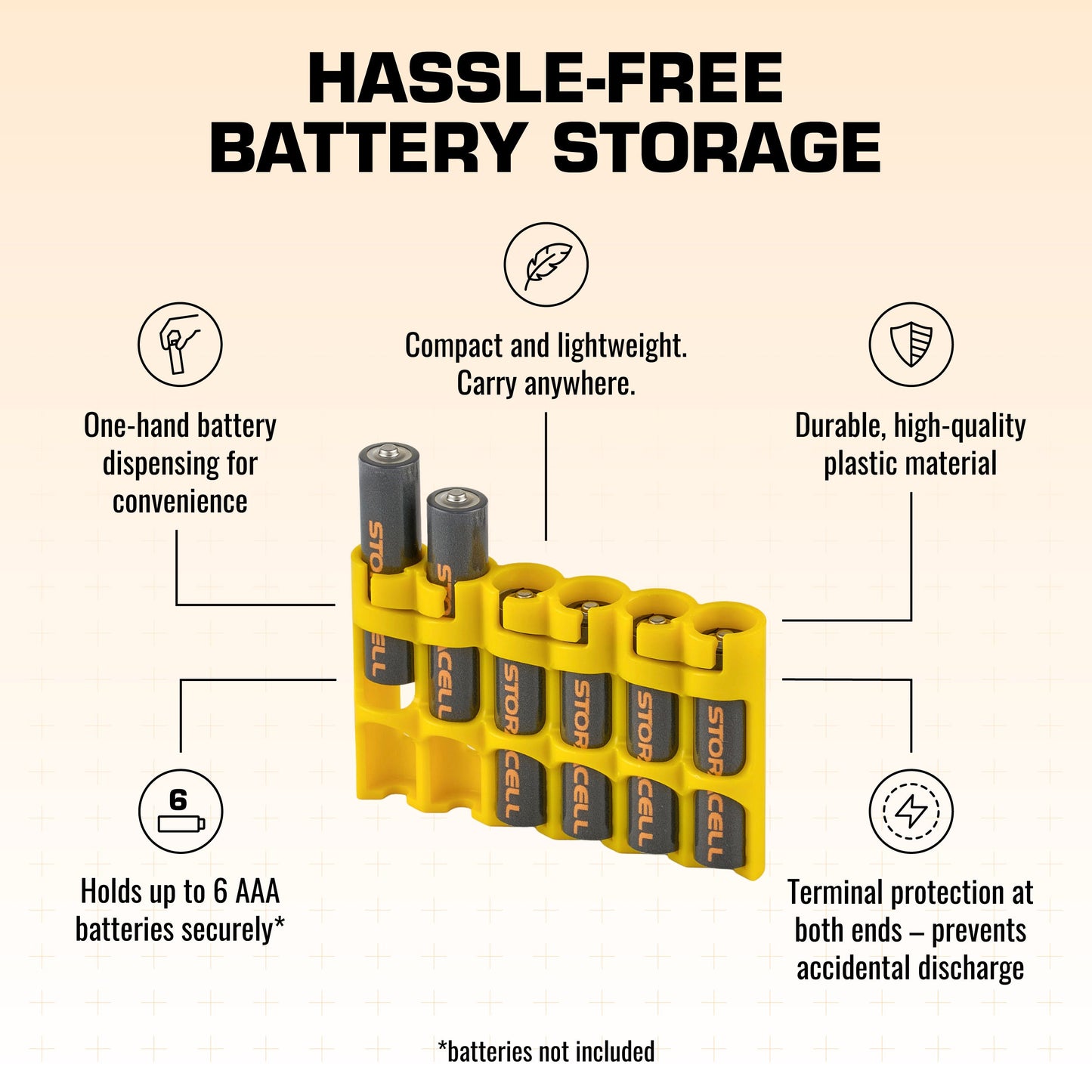 Slim Line AAA 6 Pack (Yellow)