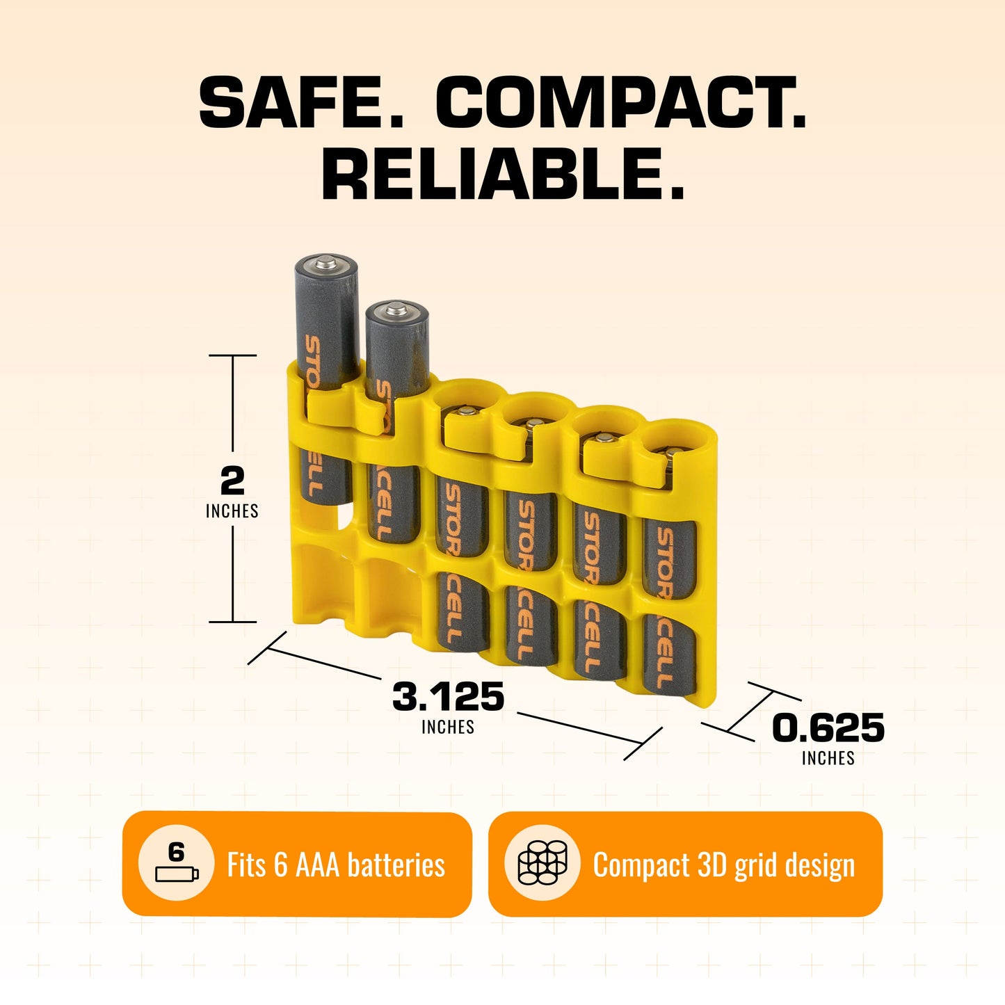 Slim Line AAA 6 Pack (Yellow)