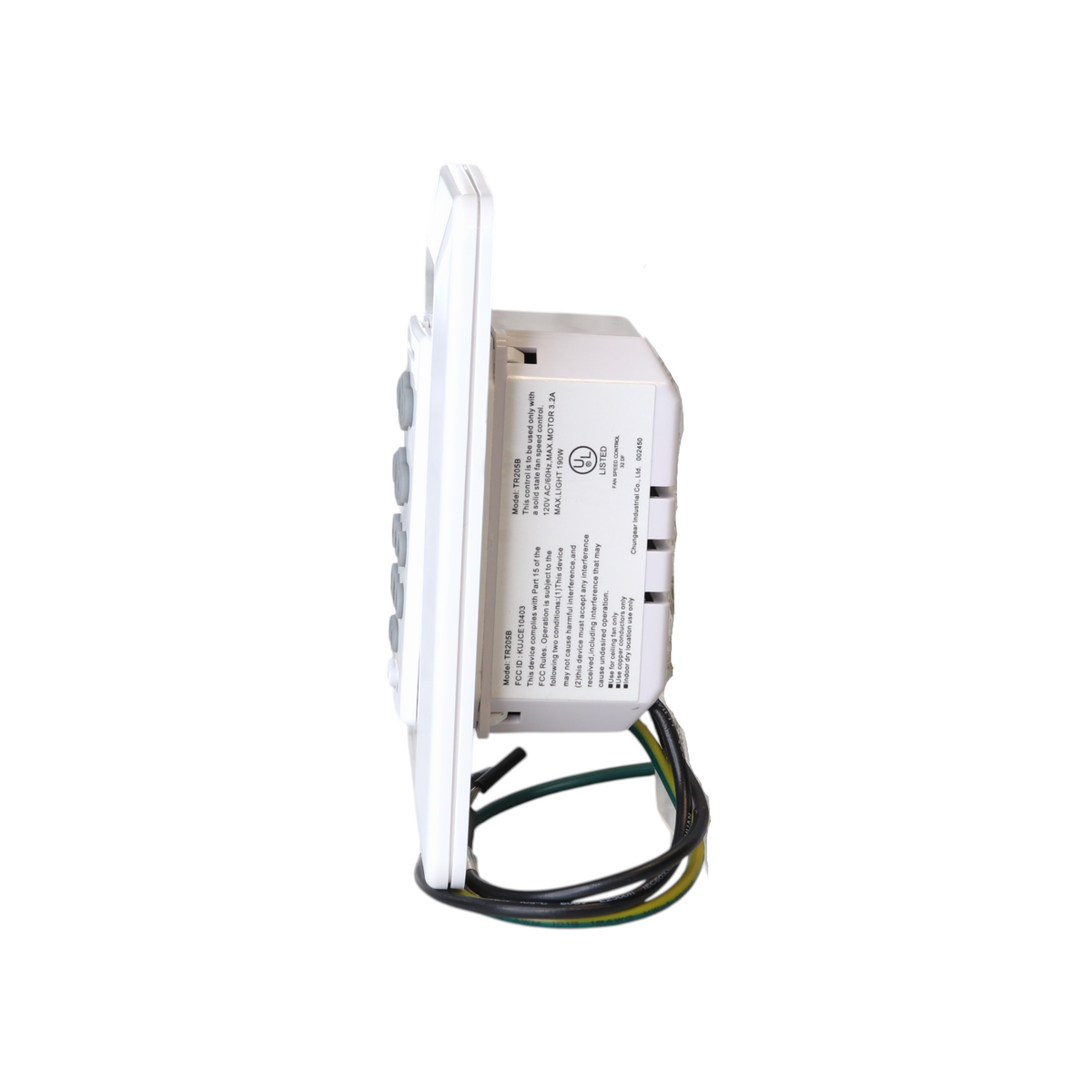 Fanimation TW206 Wall Switch Ceiling Fan Remote Control | DC Fans | Variable Speed, Reverse - TW206