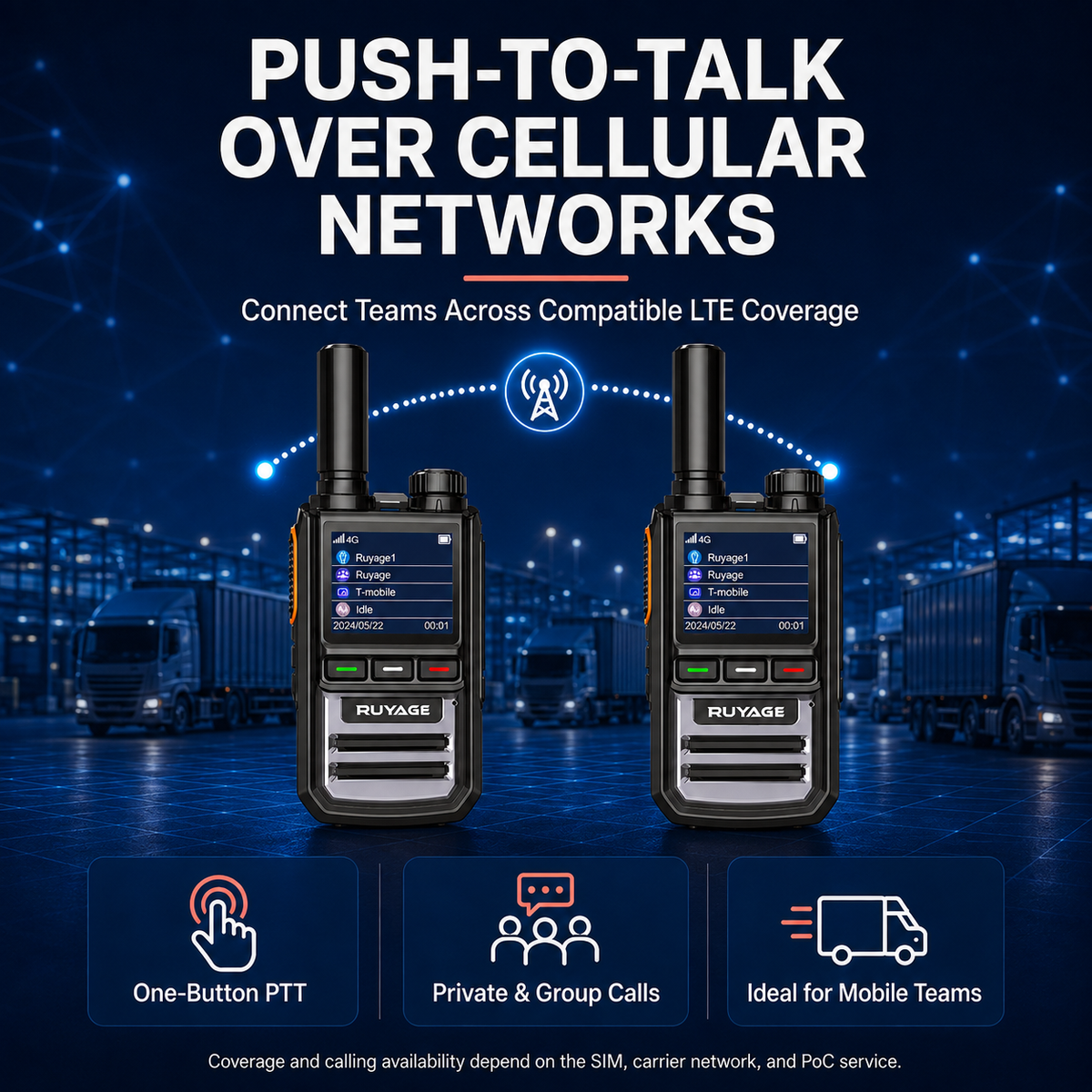 Ruyage Radio Nationwide PTT Walkie-Talkie(R1)