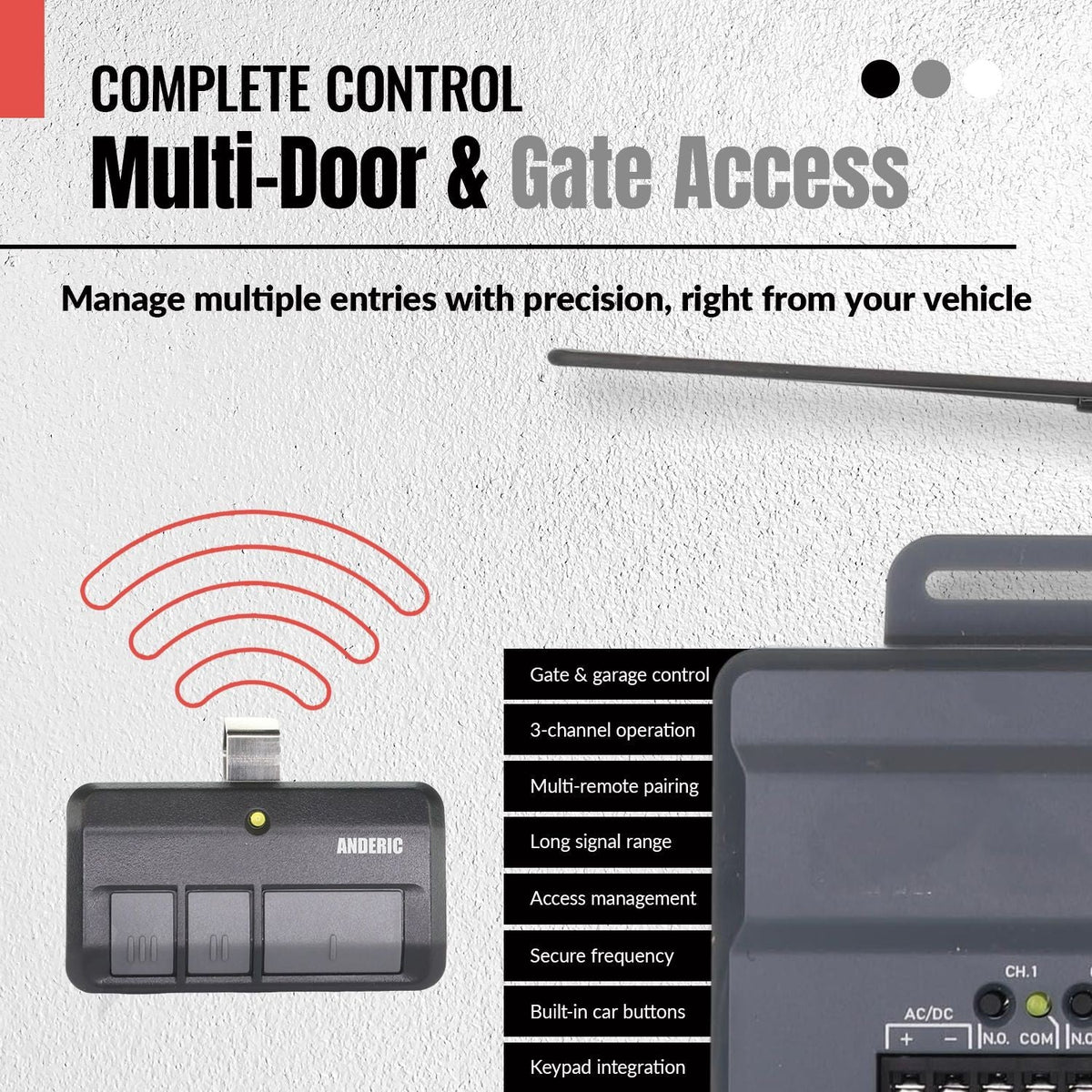 Allstar 9931T 318Mhz Trinary dip switch remote Garage Door Opener Remote Control