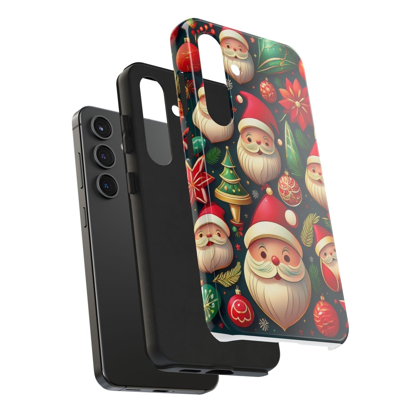 Samsung Tough Phone Case Santa and Trees
