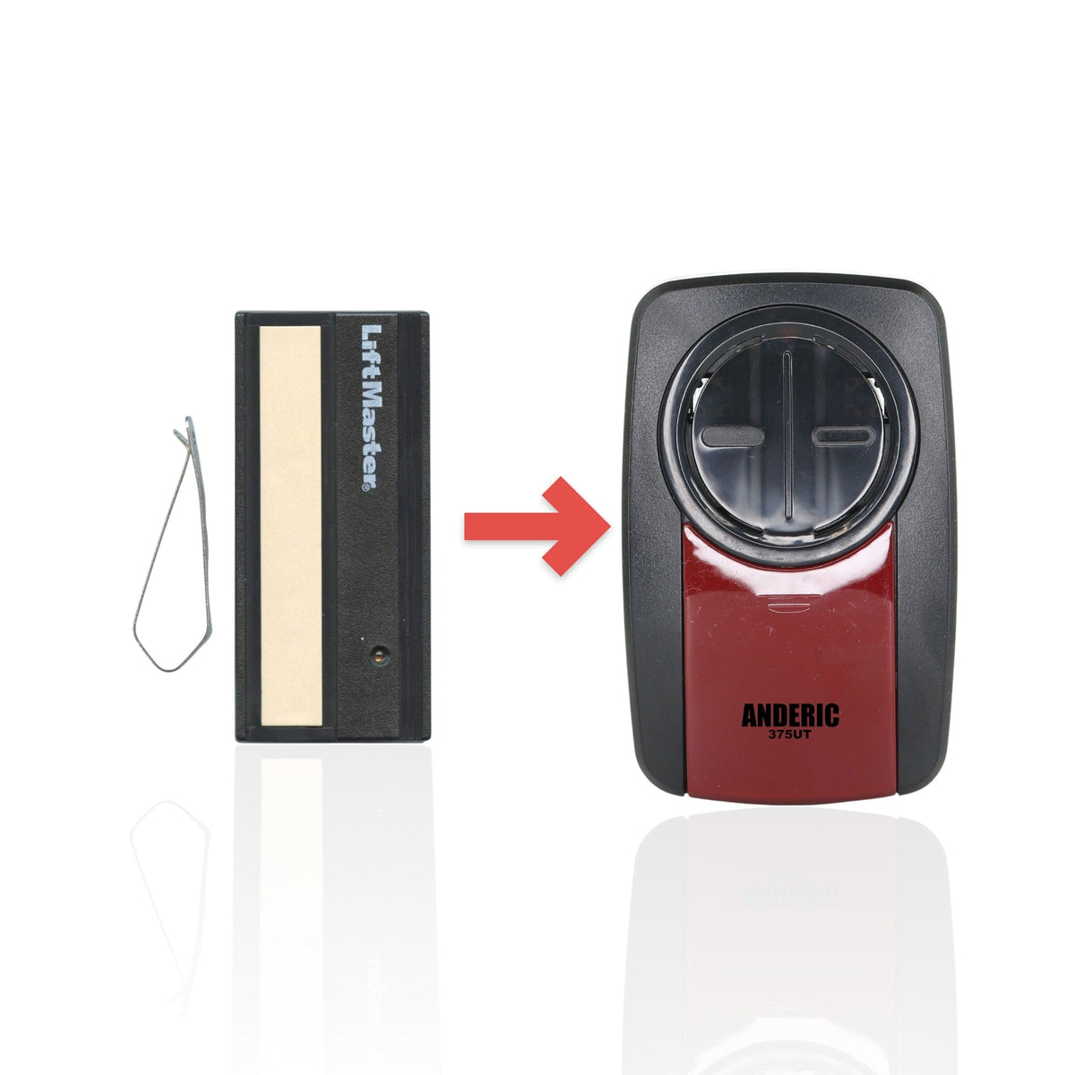 AccessMaster 61LM 1-Button Visor 390 MHz Garage Door Opener Remote Control
