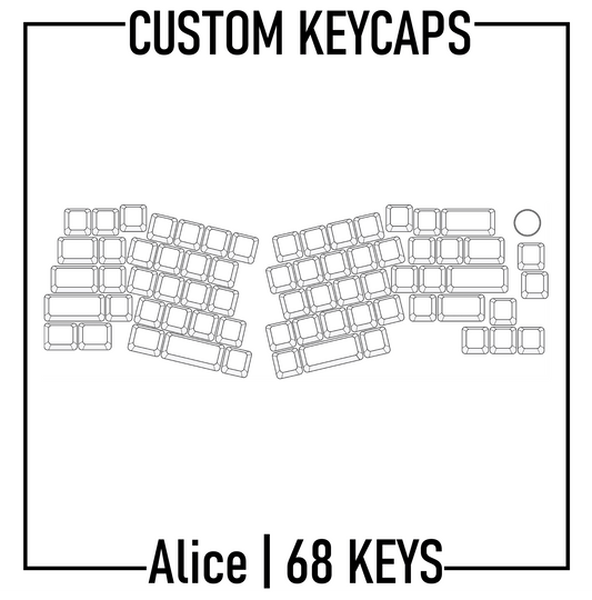 Alice Split Keyboard Custom Keycaps( ANSI | 69 Keys )