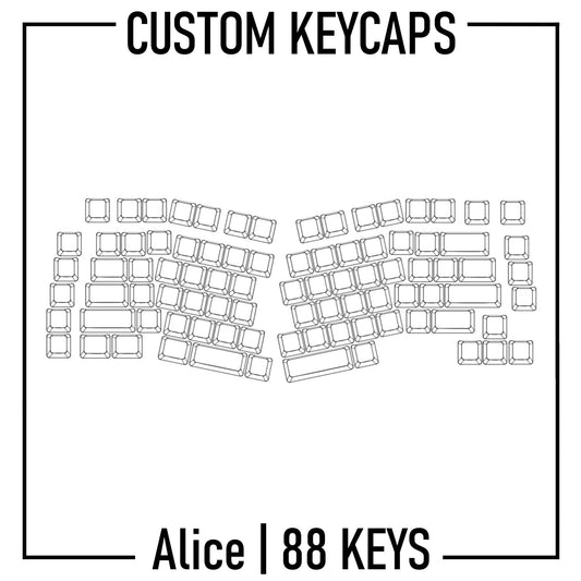 Alice Split Keyboard Custom Keycaps( ANSI | 88 Keys )