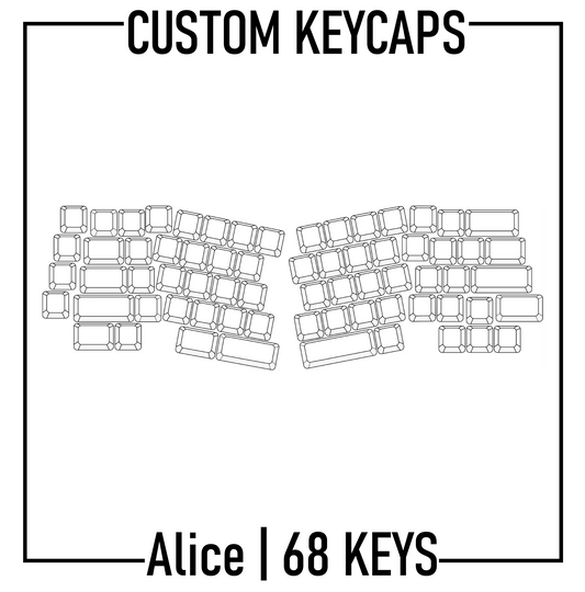 Alice Split Keyboard Custom PBT Keycaps( ANSI | 68 Keys )