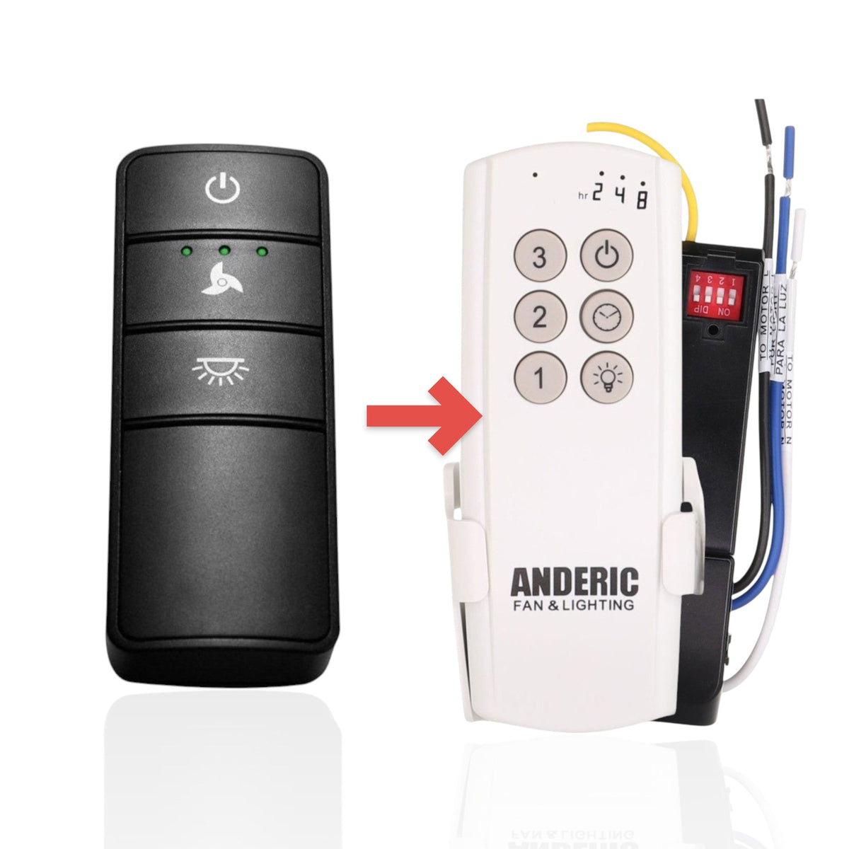 Hampton Bay KUJCE10318 3-Speed Universal Ceiling Fan Remote Control
