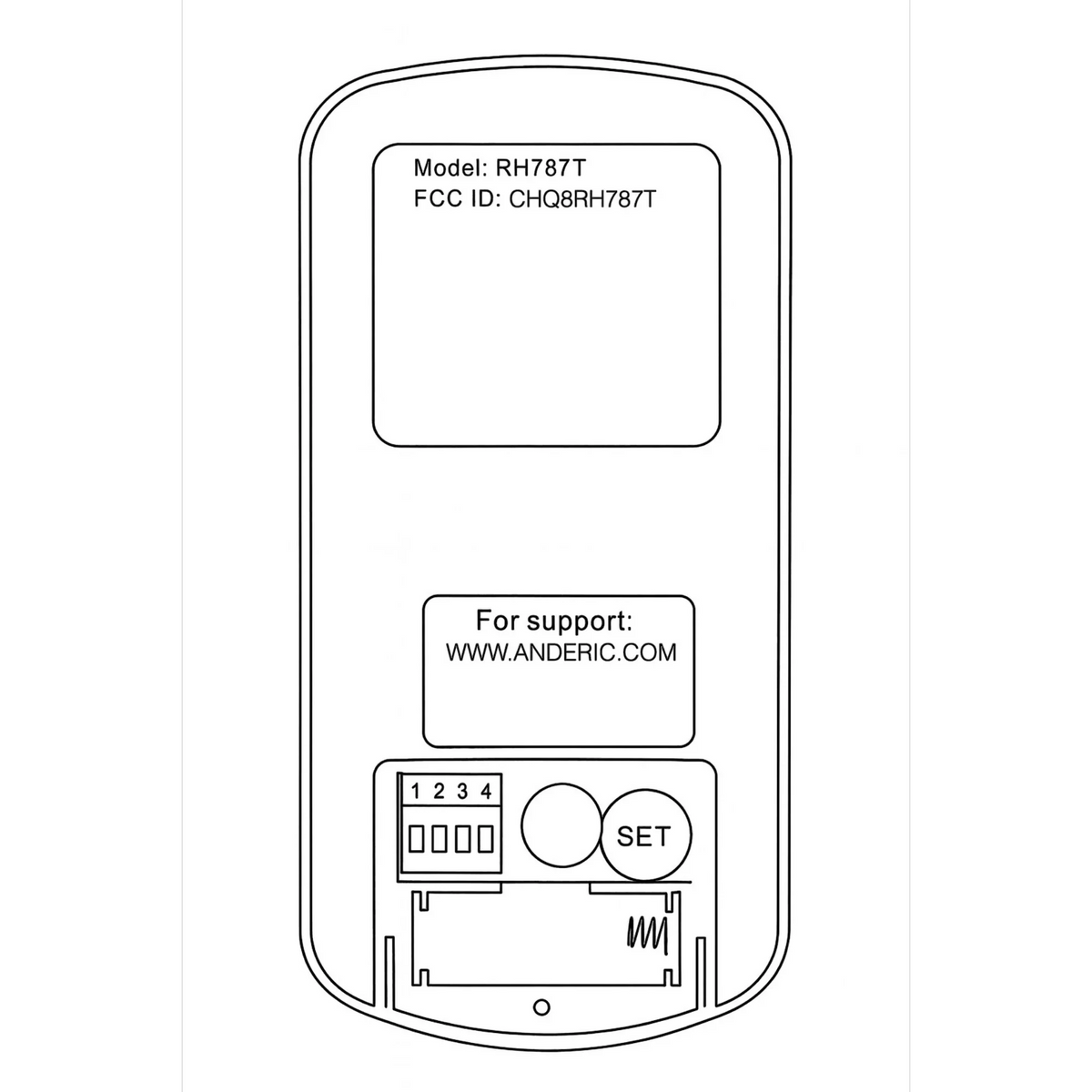Monte Carlo RH787T With up and down lights Ceiling Fan Remote Control