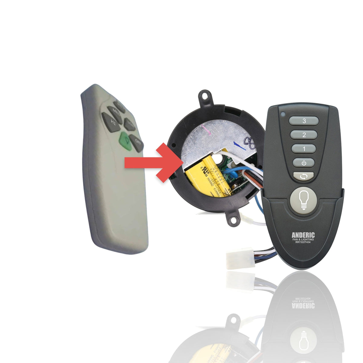 Dan's Originals KUJCE9811 Ceiling Fan Remote Control
