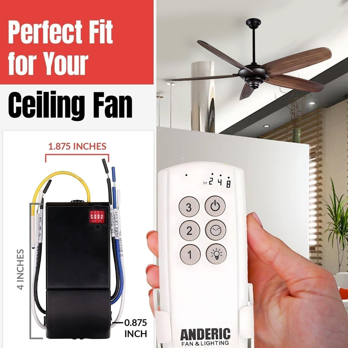 Harbor Breeze ZJF-RT01A Ceiling Fan Remote Control