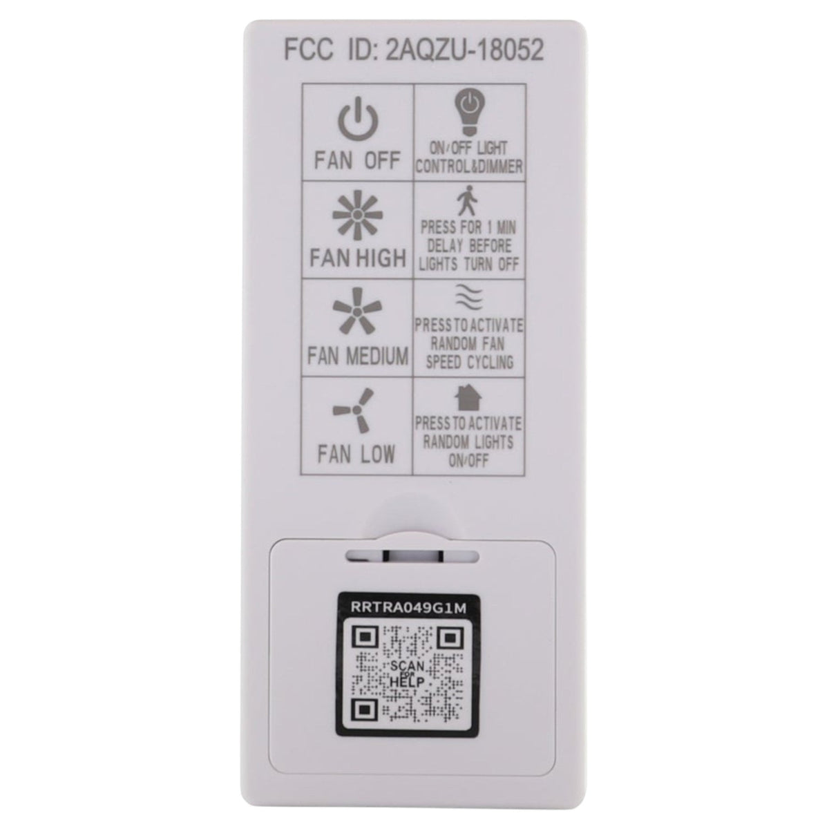Harbor Breeze TR326A 3-Speed Ceiling Fan Remote Control | Compatible with MR101T Receiver - 2AQZU-18007